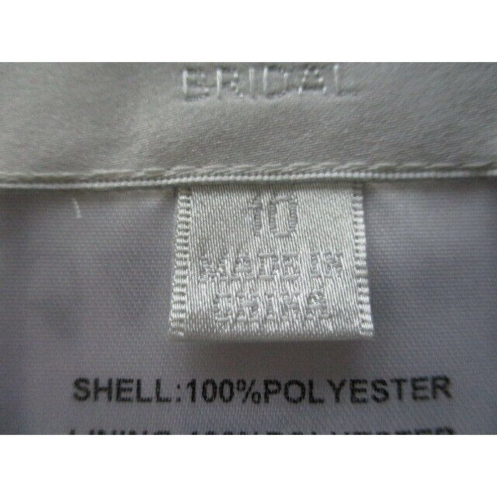 David's Bridal Womens Size 10 Gray Chiffon Prom Cocktail Dress Spaghetti Strap - Picture 9 of 11